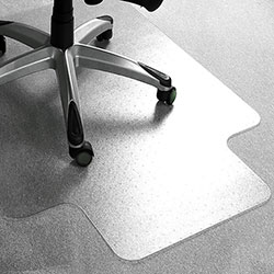 Floortex Advantagemat Plus Chairmat - Carpet - 53 in Length x 45 in Width - Rectangle - Clear