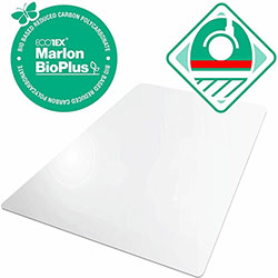 Floortex Ecotex Marlon BioPlus Rectangular Polycarbonate Chair Mat for Hard Floors, Rectangular, 35 x 47, Clear
