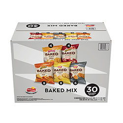 Frito Lay Baked Variety Pack, Lay’s Regular/Lay’s BBQ/Cheetos/Ruffles Cheddar and Sour Cream/Hot Cheetos, 30 Bags/Box, 2 Boxes/Carton