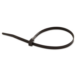 Gardner Bender Standard Cable Ties, 75 lb Tensile Strength, 8 in, Ultraviolet Black, 100/Bag