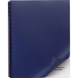 GBC® Opaque Plastic Presentation Binding System Covers, 11 x 8 1/2, Navy, 50/Pack