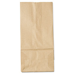 GEN Grocery Paper Bags, 35 lbs Capacity, #5, 5.25 inw x 3.44 ind x 10.94 inh, Kraft, 500 Bags
