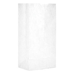 GEN Grocery Paper Bags, 30 lbs Capacity, #4, 5 inw x 3.33 ind x 9.75 inh, White, 500 Bags