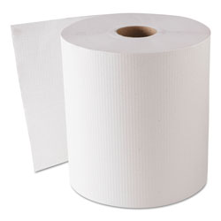 GEN Hardwound Roll Towels, White, 8 in x 800 ft, 6 Rolls/Carton