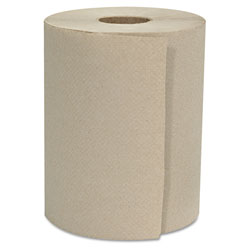 GEN Hardwound Roll Towels, 1-Ply, Natural, 8 in x 600 ft, 12 Rolls/Carton