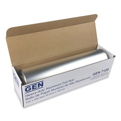 GEN Heavy-Duty Aluminum Foil Roll, 12 in x 500 ft, 6/Carton