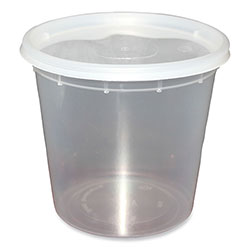 GEN Plastic Deli Containers, 24 oz, Clear, Plastic, 240/Carton