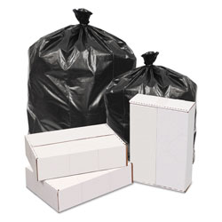 GEN Waste Can Liners, 60 gal, 1.6 mil, 38 in x 58 in, Black, 100/Carton