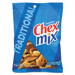 General Mills Chex Mix, Traditional Flavor Trail Mix, 3.75 oz Bag, 8/Box