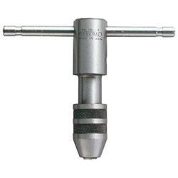 General Tools Reversible Ratchet Tap Wrench, 3-1/2 in Length, No. 0 to 1/4 in Tap Size