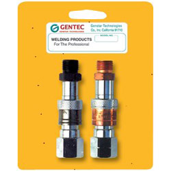 Gentec Quick Connector Sets, Regulator-to-Hose Connector Set, 145 psi, Fuel/Oxygen