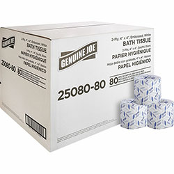 Genuine Joe Bath Tissue, 2-Ply, 550SH/RL, 80/CT, WE