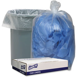 Genuine Joe Can Liners, 1.1mil/LD, 33 in x 39 in, 100/CT. Clear