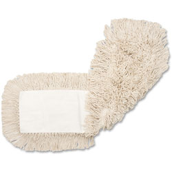 Genuine Joe Disposable Cotton Dustmop Refill, 24 in x 5 in, Natural