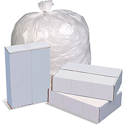 Genuine Joe Everyday High Density Can Liners, 30 gal Capacity, 30 in x 36 in, 0.43 mil (11 Micron), Natural, 500/Carton