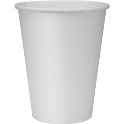 Genuine Joe Hot Cups, 12 OZ, White, Case of 1000