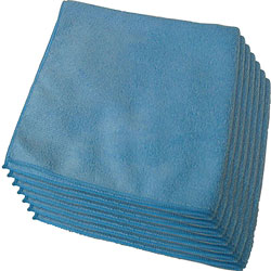 Genuine Joe Microfiber Cloth, Glass/Mirror Cleaning, 180/CT, 16 in x 16 in,BE
