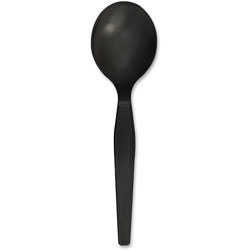 Genuine Joe Soup Spoons, Heavy-Weight, 1000/CT, Black