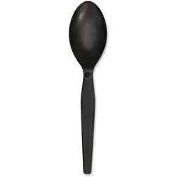 Genuine Joe Spoons, Heavy-Weight, 1000/CT, Black