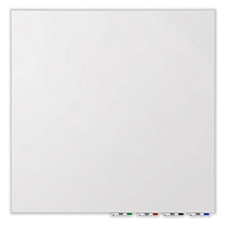 Ghent MFG Aria Low Profile Magnetic Glass Whiteboard, 60 x 36, White Surface