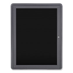 Ghent MFG Enclosed Letterboard, 24.13 x 33.75, Gray Powder-Coated Aluminum Frame