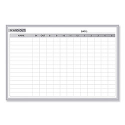 Ghent MFG In/Out Magnetic Whiteboard, 36 x 24, White/Gray Surface, Satin Aluminum Frame
