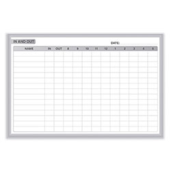 Ghent MFG In/Out Magnetic Whiteboard, 96.5 x 48.5, White/Gray Surface, Satin Aluminum Frame