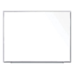 Ghent MFG Magnetic Porcelain Whiteboard with Aluminum Frame, 72.5 x 60.47, White Surface, Satin Aluminum Frame