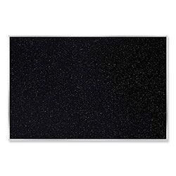 Ghent MFG Satin Aluminum-Frame Recycled Rubber Bulletin Boards, 60.5 x 36.5, Confetti Surface