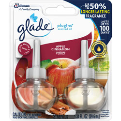 Glade Glade Plug-In Refills, 1.34oz., Apple Cinnamon, 2/PK