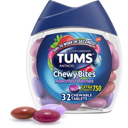 GlaxoSmithKline Chewy Bites Antacid Tablets - For Acid Indigestion, Heartburn, Sour Stomach, Upset Stomach - Berry - 1 / EachBottle
