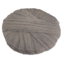 Global Material Radial Steel Wool Pads, Grade 2 (Coarse): Stripping/Scrubbing, 17 in, Gray, 12/CT