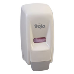 Gojo Bag-In-Box Liquid Soap Dispenser, 800 mL, 5.75 in x 5.5 in x 5.13 in, White