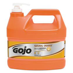 Gojo NATURAL ORANGE Smooth Hand Cleaner, 1 gal, Pump Dispenser, Citrus Scent, 4/Carton