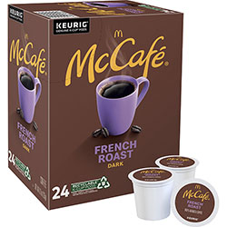McCafe® Coffee K-Cup, Compatible with Keurig Brewer, Caffeinated, Arabica, Dark/Bold, 24/Box