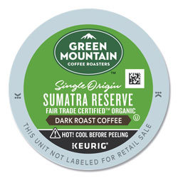 Green Mountain Fair Trade Organic Sumatran Extra Bold Coffee K-Cups, 96/Carton