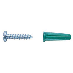 Greenlee Plastic Conical Anchor Kits, #10 x 1 in