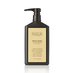 Guild+Pepper® Shower Gel, Warm Oak, 12.2 oz Bottle, 12/Carton