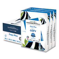 Hammermill Copy Plus Print Paper, 92 Bright, 20 lb Bond Weight, 8.5 x 11, White, 500 Sheets/Ream, 3 Reams/Carton