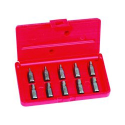 Hanson Hex Head Multi-Spline Screw Extractors - 532 Series - Plastic Case Set, 10 Pc, 1/8 in to 13/32 in