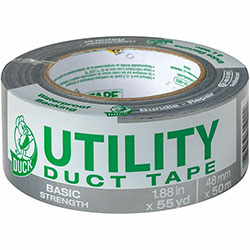 Henkel Consumer Adhesives Utility Duct Tape, 55 yd Length x 1.88 in Width, 1 Roll, Silver