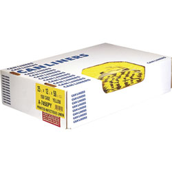 Heritage Bag Healthcare Biohazard Printed Can Liners, 30 gal, 1.3 mil, 30 in x 43 in, Yellow, 200/Carton