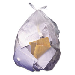 Heritage Bag High-Density Waste Can Liners, 45 gal, 12 microns, 40 in x 48 in, Natural, 250/Carton