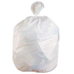 Heritage Bag Linear Low-Density Can Liners, 60 gal, 0.75 mil, 38 in x 58 in, White, 100/Carton