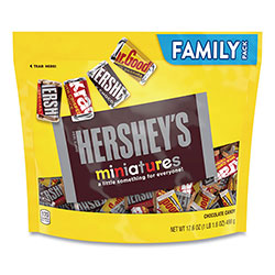 Hershey's® Miniatures Variety Family Pack, Assorted Chocolates, 17.6 oz Bag