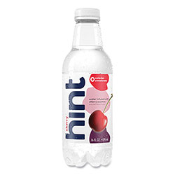 Hint® Flavored Water, Cherry, 16 oz Bottle, 12 Bottles/Carton