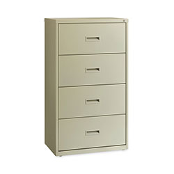Hirsh Lateral File Cabinet, 4 Letter/Legal/A4-Size File Drawers, Putty, 30 x 18.62 x 52.5