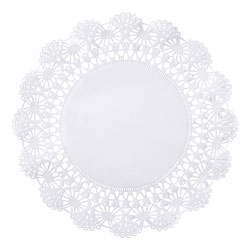 Hoffmaster Cambridge Lace Doilies, Round, 10 in, White, 1000/Carton