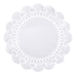 Hoffmaster Cambridge Lace Doilies, Round, 12 in, White, 1000/Carton