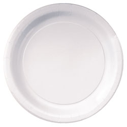 Hoffmaster Coated Paper Dinnerware, Plate, 9 in, White, 50/Pack, 10 Packs/Carton